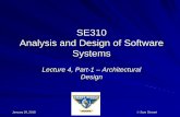 SE310 Analysis and Design of Software Systemsmercury.pr.erau.edu/.../se310/documents/Lectures/Lecture-Week-4-1.pdf · Use case-iteration allocation matrix (a) Planning Phase . control