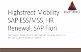 Highstreet Mobility SAP ESS/MSS, HR Renewal, SAP … SAP has delivered some exceptional tools to support the ESS and MSS HCM processes. SAP HR Renewal positions ESS and MSS processes
