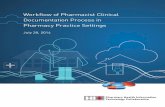 Workflow of Pharmacist Clinical Documentation Process · PDF fileWORKFLOW OF PHARMACIST CLINICAL DOCUMENTATION PROCESS IN PHARMACY PRACTICE SETTINGS 3 1. PURPOSE This paper aims to
