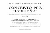 CONCERTO N°3 PORTEÑO · PDF filemauricio annunziata concerto n°3 “porteÑo” for double bass and orchestra op. 129 concierto n°3 “porteÑo” para contrabajo y orquesta, op.
