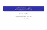 Mathematical Logics - 0. General introduction to logicdisi.unitn.it/~ldkr/ml2016/slides/intro.pdf · Mathematical Logics 0. General introduction to logic ... which are used by teachers