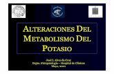 ALTERACIONES EL METABOLISMO EL POTASIO - · PDF file · 2012-01-253. del volumen urinario ... secreción de potasio MANEJO RENAL DEL POTASIO Filtra libremente a nivel glomerular.