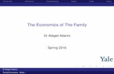 The Economics of The Family -   · PDF fileThe Economics of The Family Dr Abigail Adams ... iChoice between home and market work ... Family Economics - Week 1