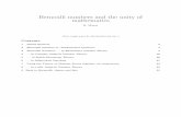 Bernoulli numbers and the unity of mathematicsmazur/papers/slides.Bartlett.pdfBernoulli numbers and the unity of mathematics B. Mazur (Very rough notes for the Bartlett Lecture ) Contents