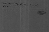 Geology of the American Falls Quadrangle Idaho - USGS · PDF fileFor sale by the Superintendent of Documents, ... GEOLOGY OF THE AMERICAN FALLS QUADRANGLE, IDAHO ... Paleozoic age,