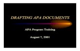DRAFTING APA DOCUMENTS - Internal Revenue … APA Documents • Overview • Plain-English Legal Writing • Constructing Documents – The APA Contract – Recommended Negotiating