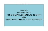 H - Indices... · Web viewINDEX 5 – ORGANIZED BY OSE SUPPLEMENTAL RIGHT OR SURFACE RIGHT FILE NUMBER