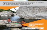 Strengthening community participation in meeting … community participation in meeting ... (2016) - Wawa River in Rizal, Philippines ... and delivery timeline to leverage meaningful
