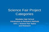 Science Fair Project Categories - Welcome to Dr. Bennett's ...drbennettsclasses.weebly.com/.../sciencefairproject-categories-2.pdf · Science Fair Project Categories ... Chemistry