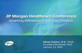 JP Morgan Healthcare Conference -   · PDF fileJP Morgan Healthcare Conference ... Nextgen iJAK multiple areas ... Potential First in Class Staphylococcus aureus Vaccine