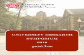 THE UNIVERSITY RESEARCH SYMPOSIUM - Illinois State · PDF filewith the University Research Symposium. ... of your abstract in your online registration form. ... to the Symposium are