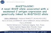 RHCE*Ce329C RHCE allele associated with a weakened C ... · PDF fileRHCE*Ce329C: A novel RHCE allele associated with a weakened C antigen expression and genetically linked to RHD*DVII