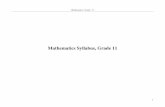 Mathematics Syllabus, Grade 11 - info.moe.gov.etinfo.moe.gov.et/curdocs/math11.pdf · Mathematics: Grade 11 2 ... • You may start the lesson by revising important concepts ... is