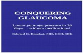 CONQUERING GLAUCOMA - Healing the Eye - Dr Kondrot · PDF fileCONQUERING GLAUCOMA Lower your eye pressure in 30 ... Because of side effects of medication and the hazards of surgery