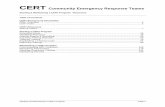 CERT Community Emergency Response · PDF fileCERT Community Emergency Response Teams ... Perform medical, ... some law enforcement agencies are getting on board with community emergency