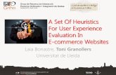 A Set Of Heuristics For User Experience Evaluation In E ... · PDF fileHeuristic Evaluation A Set Of Heuristics For User Experience Evaluation In E-commerce Websites 1. Planning Heuristics