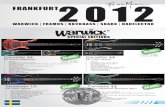FRANKFURT 2012 - Flaa Music AB · PDF file2012 WARWICK│FRAMUS│ROCKBASS│SNARK│DANELECTRO FRANKFURT Corvette $$ SE Color Storm • Bolt-on • Available as