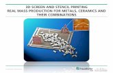 3D SCREEN AND STENCIL PRINTING REAL MASS PRODUCTION · PDF file3d screen and stencil printing real mass production for metals, ceramics and their combinations ... 3d-screen printing