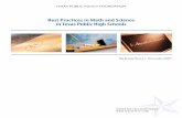Best Practices in Math and Science in Texas Public High ... · PDF fileBest Practices in Math and Science ... teacher characteristics, school schedules, ... Best Practices in Math