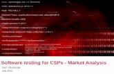 Software testing for CSPs - Market Analysis - HOT · PDF fileVendors of telecoms OSS/BSS Alcatel-Lucent Amdocs Comverse Convergys CSG ... For more information on our Software Testing