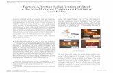 Factors Affecting Solidification of Steel in the Mould ... · PDF fileII. MATHEMATICAL TREATMENT OF STEEL SOLIDIFICATION IN THE MOULD The steel billet casting system consists of the