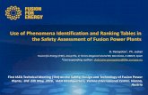 Use of Phenomena Identification and Ranking Tables in … Meeting... · Use of Phenomena Identification and Ranking Tables in the Safety Assessment of Fusion Power Plants D. Panayotov*,