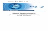 TS 102 940 - V1.1.1 - Intelligent Transport Systems (ITS ... ITS communications security architecture and security management Technical Specification ETSI 2 ETSI TS 102 940 V1.1.1