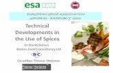Technical Developments in the Use of Spices · PDF fileTECHNICAL DEVELOPMENTS IN THE USE OF SPICES . Recent Health Claims Submitted to ... encapsulated. The product has been available