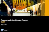 Financial Analyst and Investor Program CeBIT - SAP City Cement one-day month-end close ... in a competitive commodity industry Why SAP ... growth in Public Cloud ERP à Major investment