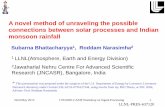 A novel method of unraveling the possible connections ... novel method of unraveling the possible connections between solar processes and Indian monsoon rainfall ... Maps of Monsoon