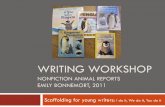 Writing workshop Nonfiction animal reports - Blogsblog.wsd.net/ebonnemort/files/2012/02/Writing-workshop... ·  · 2012-02-25Scaffolding for young writers: I do it, We do it, You