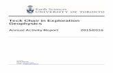 Teck Chair in Exploration Geophysics - University of · PDF fileTeck Chair in Exploration Geophysics Annual Activity Report 2015/2016 . 2 Direction of Research In July 2013, I transferred