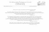 The West Side Presbyterian Church Family Sunday Christ · PDF fileThe West Side Presbyterian Church Family Sunday Christ the King ... We thank Sally lark and Dick Ewell for greeting