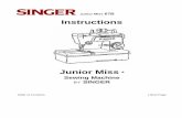 Junior Miss Instructions -  · PDF fileTable of Contents | Next Page Junior Miss * Sewing Machine BY SINGER Instructions Junior Miss 67B