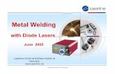 Metal Welding - Design for Laser Manufacture - … GmbH, Germany 2 Metal Welding with Diode Laser Direct diode laser on robot. Photo: Irepa, France Advantages of Diode Lasers High