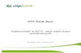 OTP Bank Nyrt. bp-tal -15 bp-ra csökkentette az 1 napos betéti kamatot, valamint a jegybanknál elhelyezhető 3 hónapos betétállomány év végétől fennálló nagyságát 75