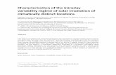 Characterization of the intraday variability regime of solar irradiation · PDF file · 2015-12-21Characterization of the intraday variability regime of solar irradiation ... The