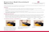 Exercise Ball Dumbbell Workout - osumc.edu Ball Dumbbell Workout Getting started Safety • Always talk to your doctor or health care provider before starting any exercise program.