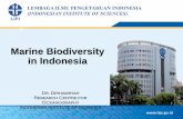 Marine Biodiversity in Indonesia G 7.8.1 Biodiversity in the S… · Marine Biodiversity in Indonesia Dr. Dirhamsyah Research Centre for Oceanography Indonesian Institute of Sciences