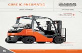 CORE IC PNEUMATIC - One Source  · PDF fileCORE IC PNEUMATIC Distribution Factory Paper Brick, ... • Toyota 4-cylinder, 2.2 liter, OHV gasoline ... full-suspension seat