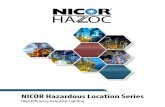 NICOR Hazardous Location Series Mounting (JBox) H Ø 45/65W Fixture Diameter (Ø) 10.2 in (259mm) Fixture Height (H) 4.875 in (124mm) Hazardous Location LED Linear Luminaire ...