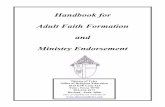 Handbook for Adult Faith Formation and Ministry … for Adult Faith Formation and ... and the Formation of Conscience, ... Office of Religious Education for details outlining the process.