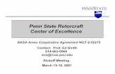 Penn State Rotorcraft Center of Excellence State Rotorcraft Center of Excellence Kickoff Meeting. PENNSTATE ... (2001-2005) Advanced materials ... • Smart and composite structures
