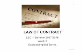 LAW OF CONTRACT - sydney.edu.ausydney.edu.au/lec/subjects/contracts/Summer 2017-18/LPAB - Contrac… · procured through fraud, misrepresentation or some other vitiating factor