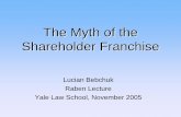 The Myth of the Shareholder Franchise - Harvard Law School Lecture1_Nov14.pdf · The Myth of the Shareholder Franchise Lucian Bebchuk ... under US state corporate law over any ...
