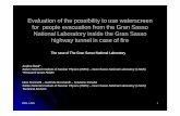 Evaluation of the possibility to use ... - BASTI ANDREA of the possibility to use waterscreen for people evacuation from the Gran Sasso National Laboratory inside the Gran ... Fan