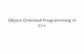 ObjectOriented’Programming’in’ C++ · PDF file• The basis for generic programming in C++ – Sometimes called “parametric ... • Inheritance’allows’ahierarchy’of’classes’to’be