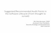 Suggested/Recommended Audit Points in the Software ...isacantx.org/Presentations/2015-06 Post - Suggested-Recommended... · Suggested/Recommended Audit Points in the Software Lifecycle
