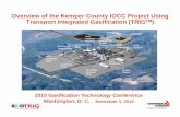 Overview of the Kemper County IGCC Project Using · PDF fileR = drag, inwc/(ft/min)/(lb/ft2) R elative Filter Size 100150 200 250 300 350 ... Steam Turbine Air Compressors HP Coal