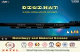 Metallurgy and Material Science N P T E L National ... · PDF fileNPTEL Video Course - Metallurgy and Material Science - Advanced Materials and Processes Subject Co-ordinator - Prof.